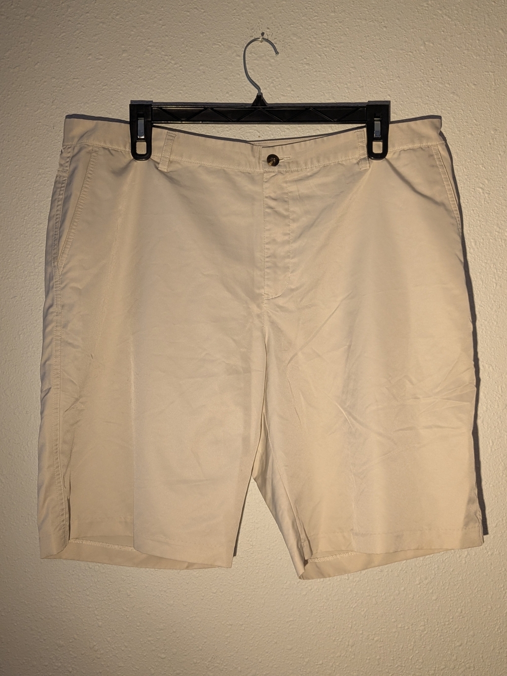 adidas Men's Cream Flat Front Chino Shorts
